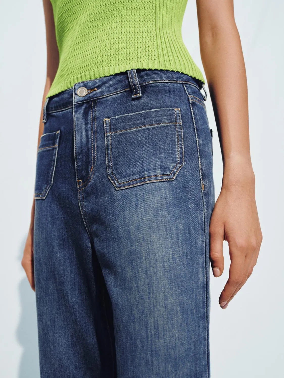 Flared Denim Jeans sold by Urban Revivo product image thumbnail 5