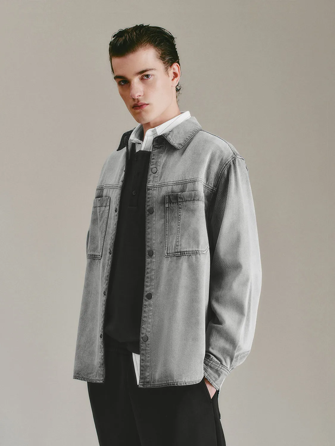 Loose Denim Shirts sold by Urban Revivo product image thumbnail 5