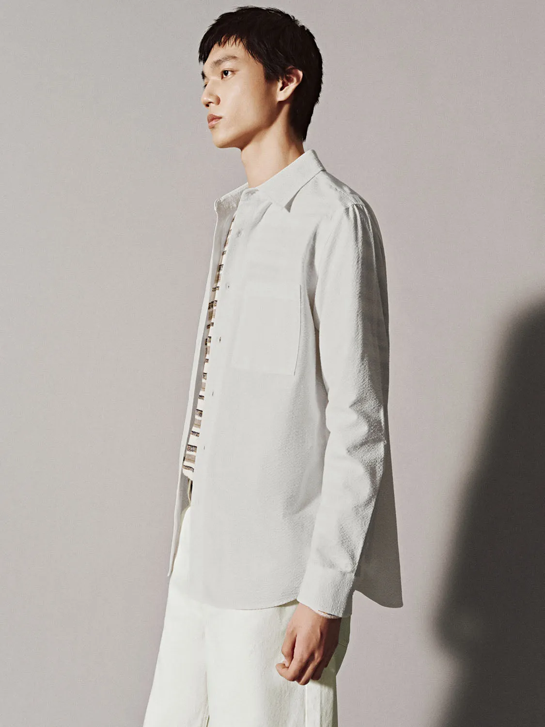 Loose Long Sleeve Shirts sold by Urban Revivo product image thumbnail 2