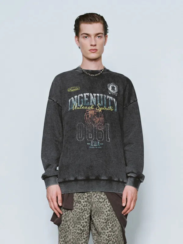 Printed Crew Neck Sweatshirts sold by Urban Revivo