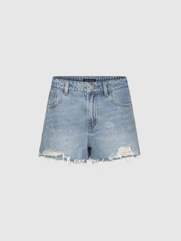 Vogue Denim Shorts sold by Urban Revivo