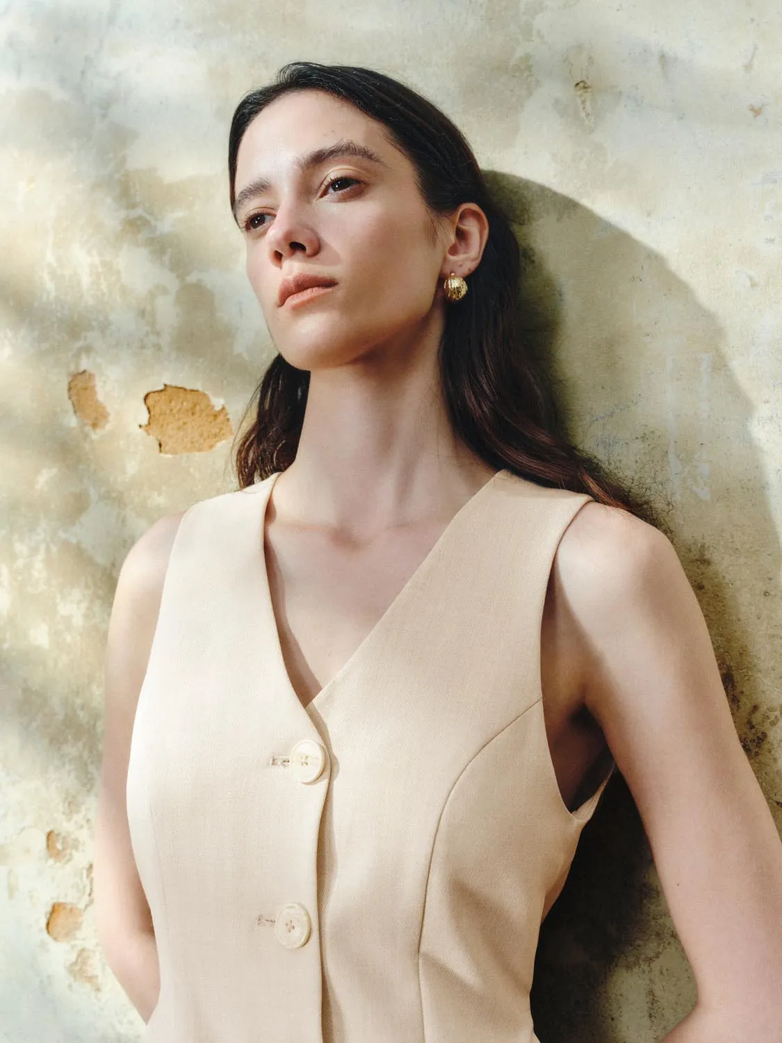 Waistcoat Pleated A-Line Mini Dresses sold by Urban Revivo product image thumbnail 3