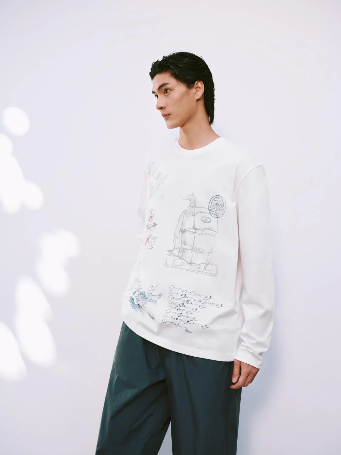 Printed Long Sleeve T-Shirts sold by Urban Revivo product image thumbnail 2