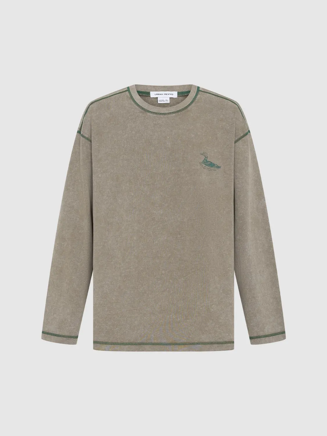 Printed Long Sleeve T-Shirts sold by Urban Revivo product image thumbnail 3