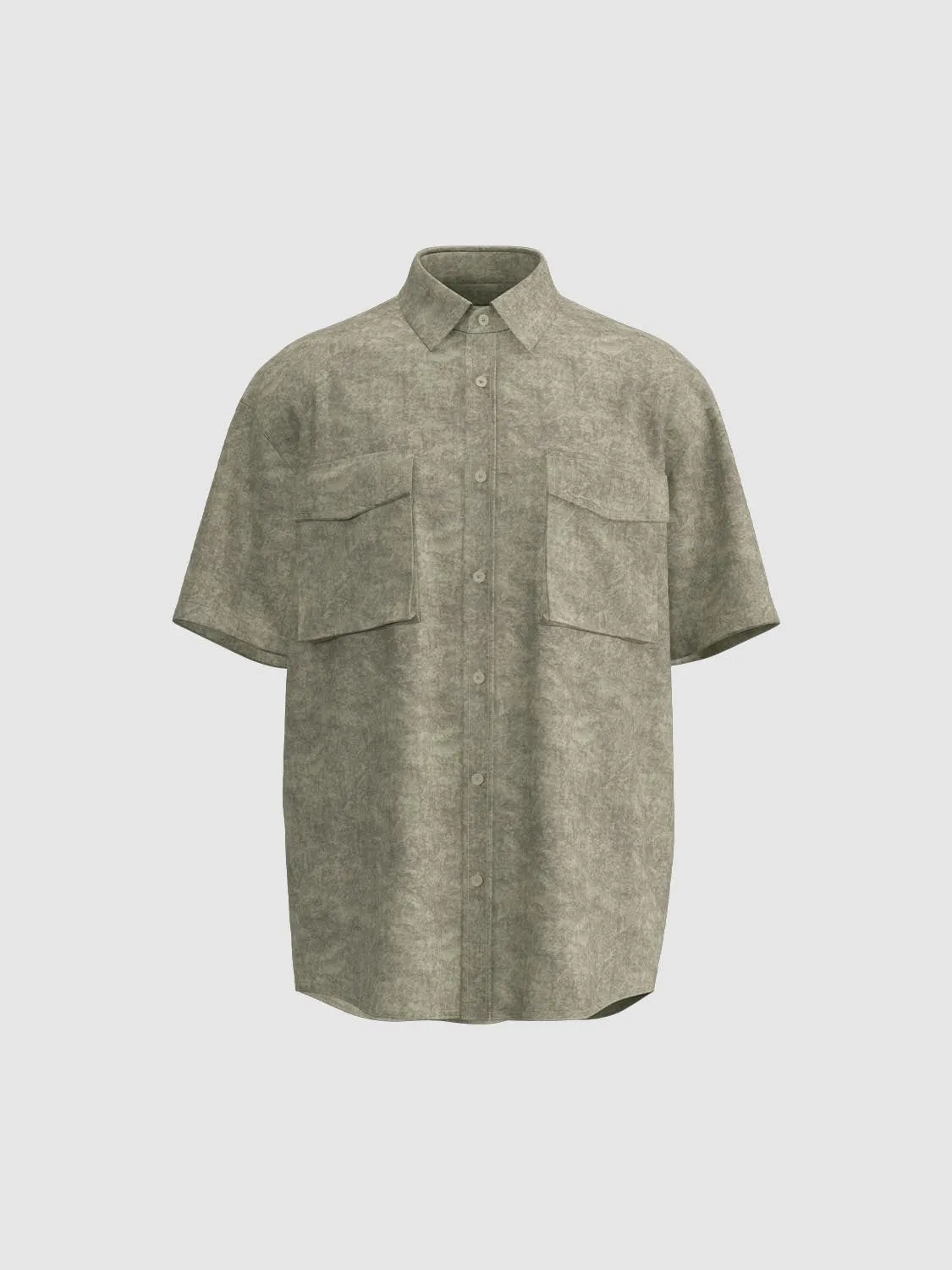 Flap Pocket Short Sleeve Shirts sold by Urban Revivo product image thumbnail 3