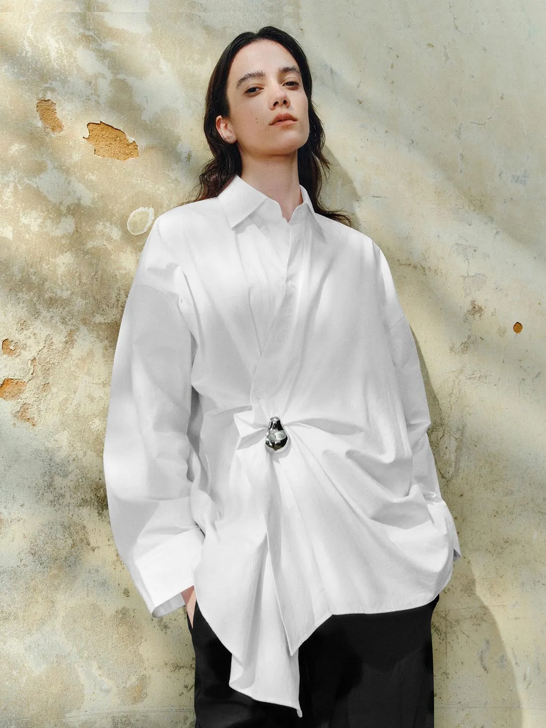 Metal Accent Long Sleeve Shirts sold by Urban Revivo