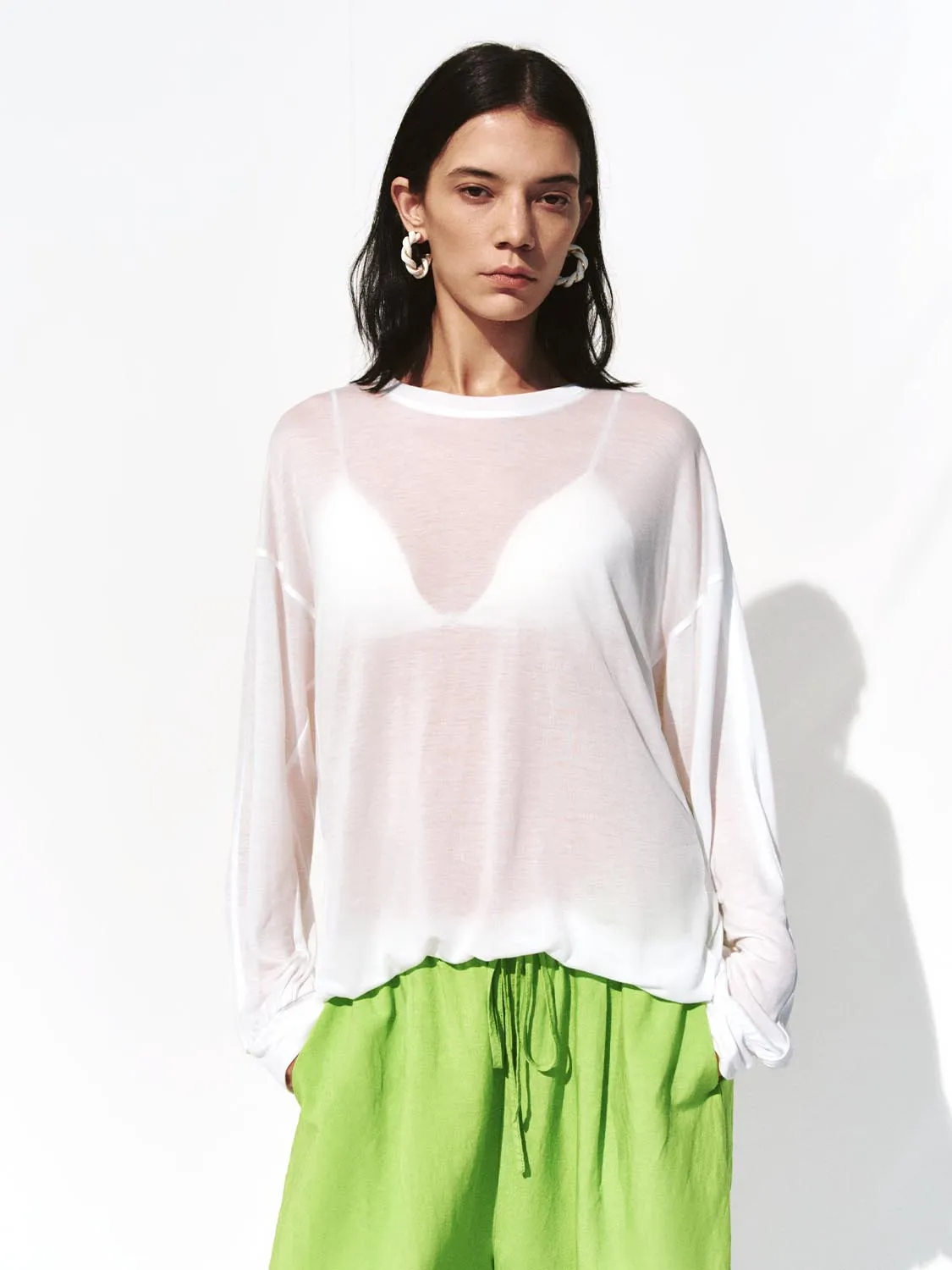 Sheer Long Sleeve T-Shirts sold by Urban Revivo