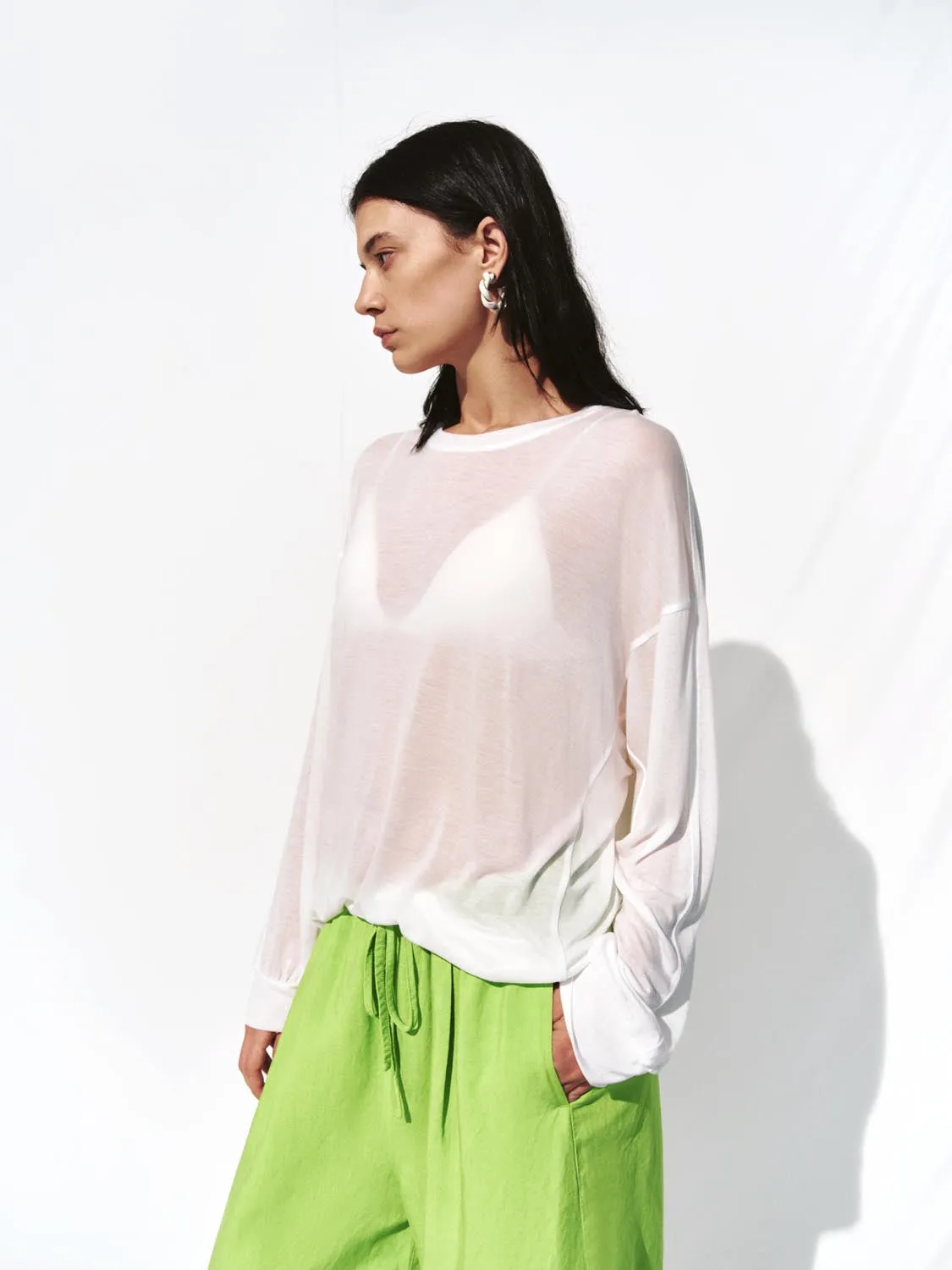 Sheer Long Sleeve T-Shirts sold by Urban Revivo product image thumbnail 2