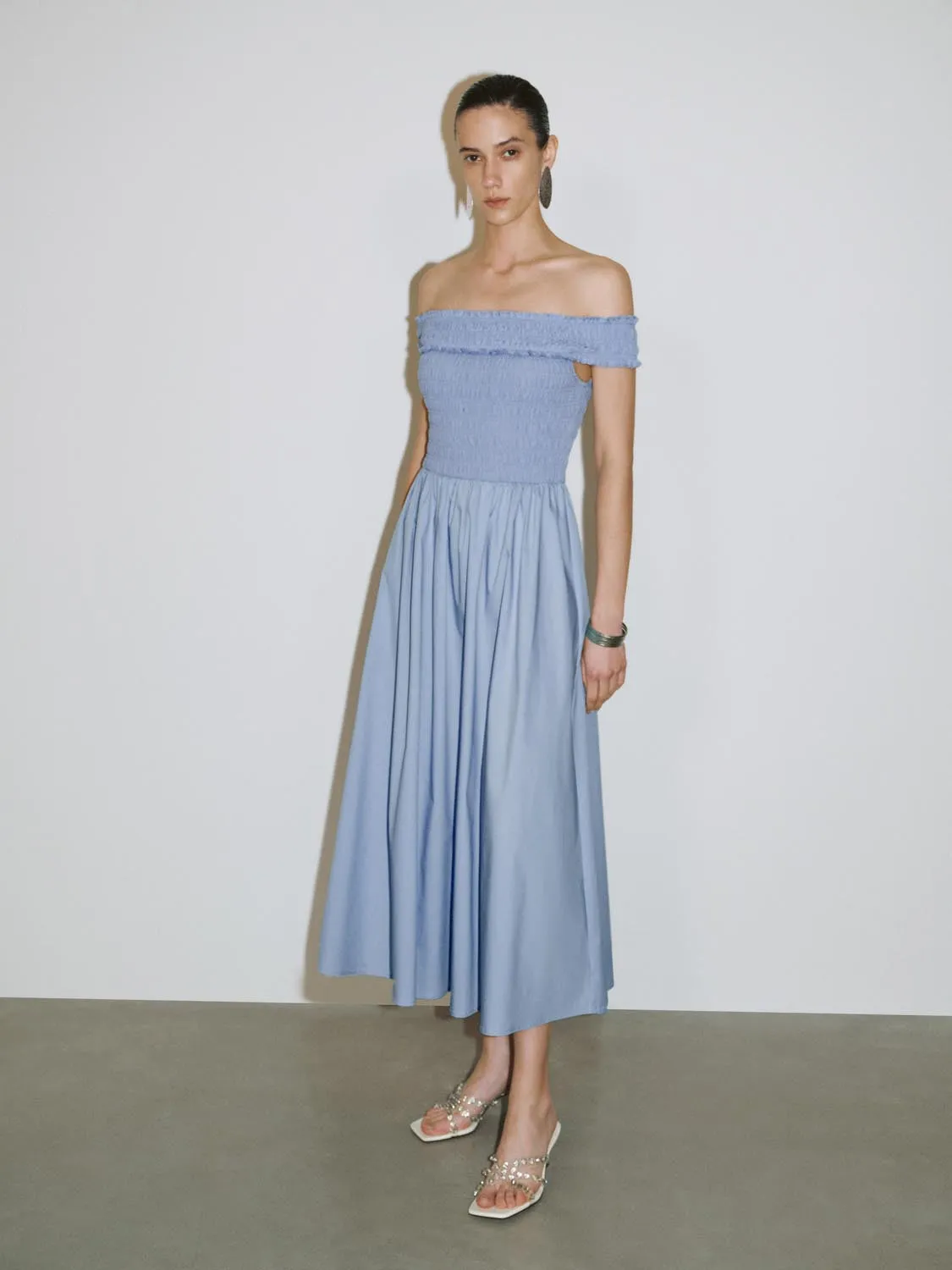 Off Shoulder A-Line Maxi Dresses sold by Urban Revivo product image thumbnail 5