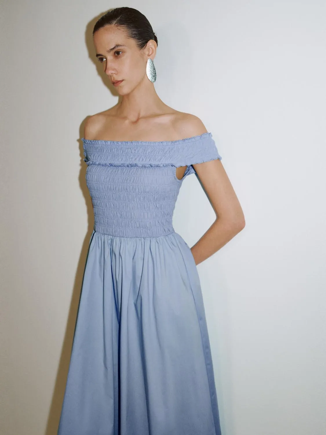 Off Shoulder A-Line Maxi Dresses sold by Urban Revivo product image thumbnail 2