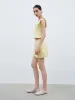 Frill Lapel Sleeveless Tops sold by Urban Revivo