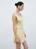 Frill Lapel Sleeveless Tops sold by Urban Revivo