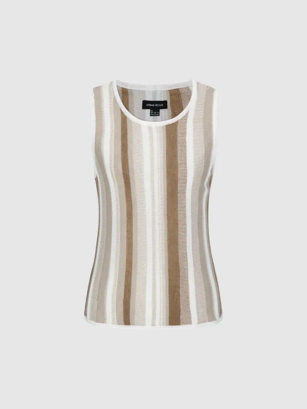 Knitted Striped T-Shirts sold by Urban Revivo