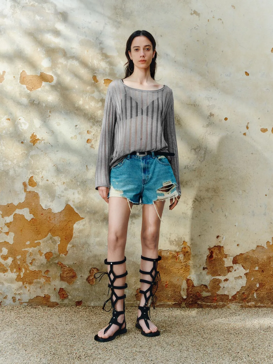 Sheer Knitted T-Shirts sold by Urban Revivo product image thumbnail 4