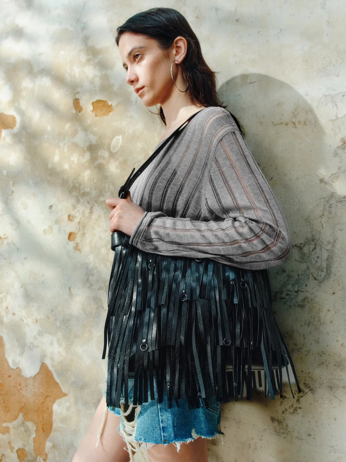 Sheer Knitted T-Shirts sold by Urban Revivo product image thumbnail 2