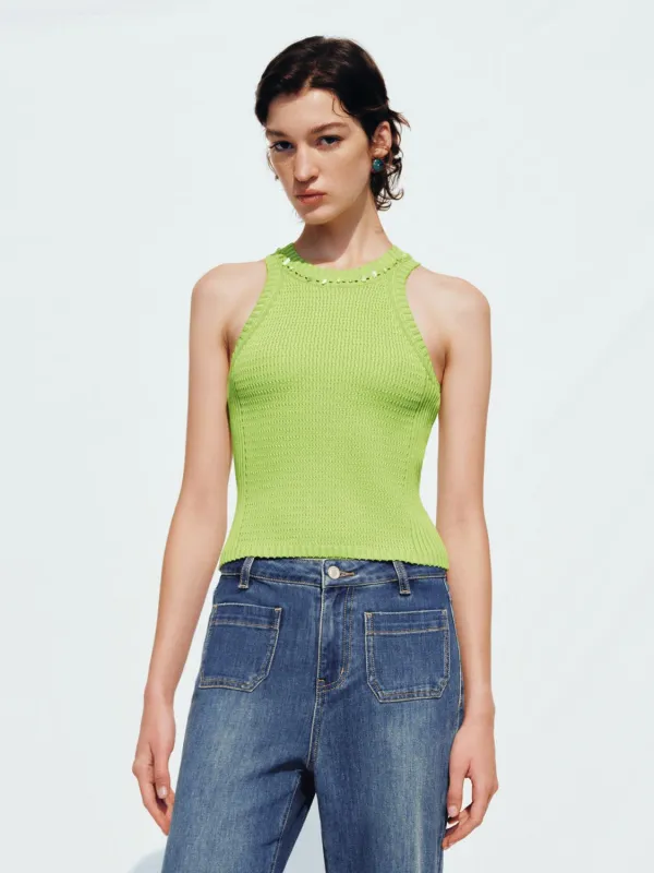 Knitted Sleeveless T-Shirts sold by Urban Revivo
