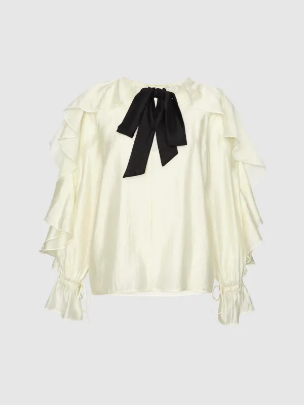 Slip Ruffle Overhead Shirt sold by Urban Revivo