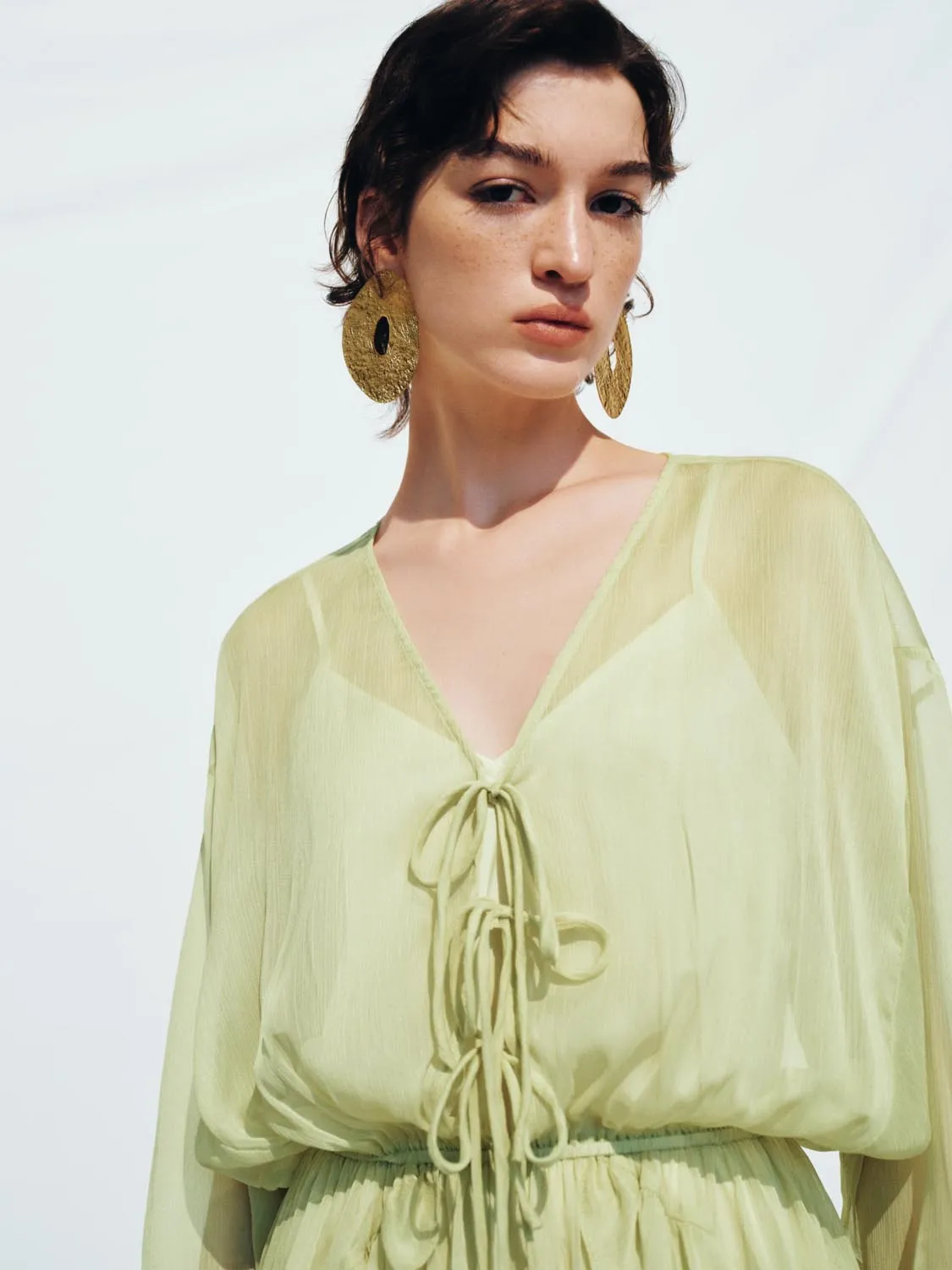 Ruffle A-Line Maxi Dresses sold by Urban Revivo product image thumbnail 3