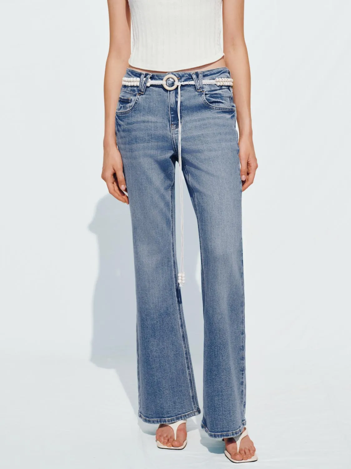 Flared Leg Denim Jeans sold by Urban Revivo product image thumbnail 2