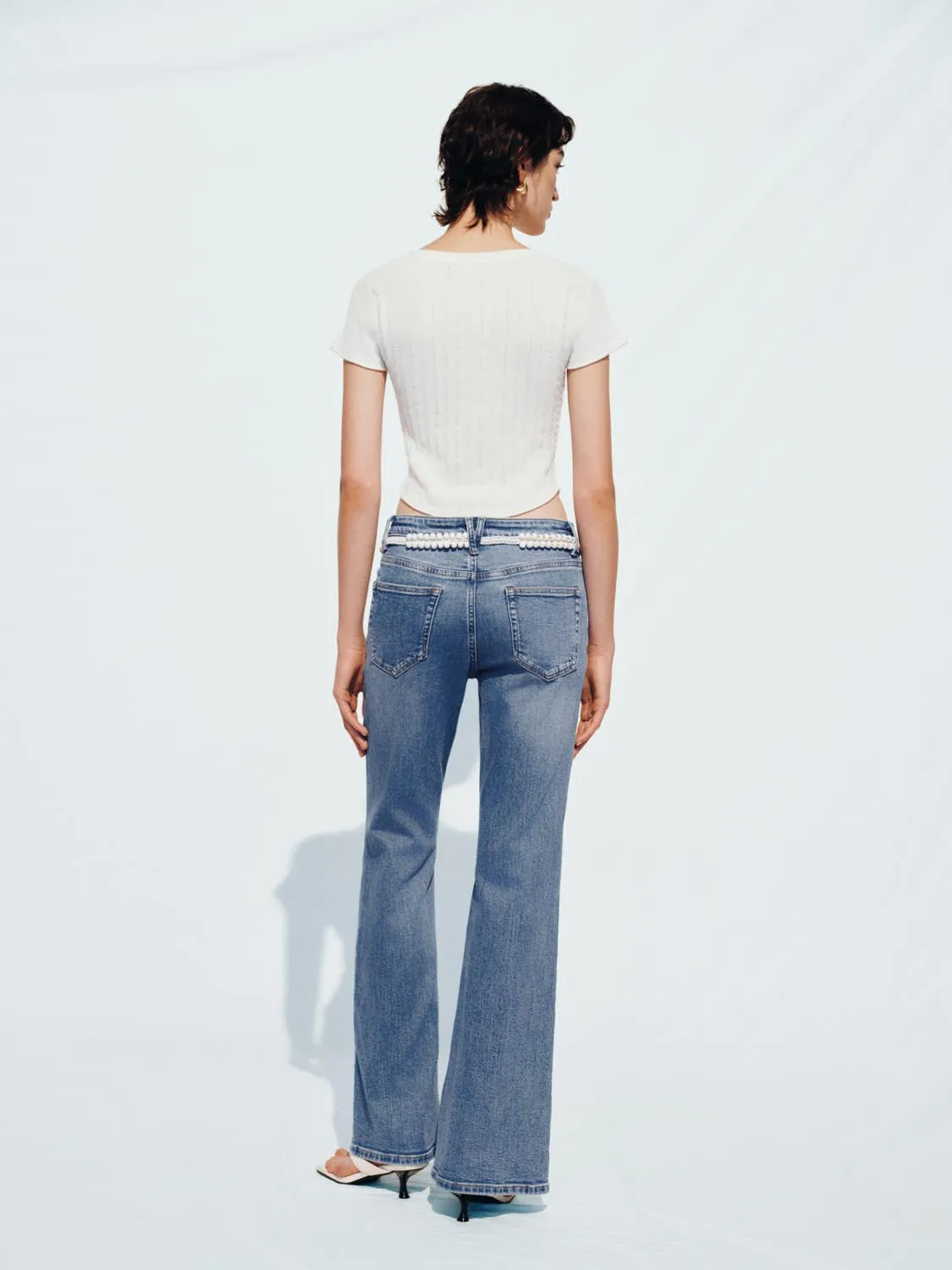 Flared Leg Denim Jeans sold by Urban Revivo product image thumbnail 4