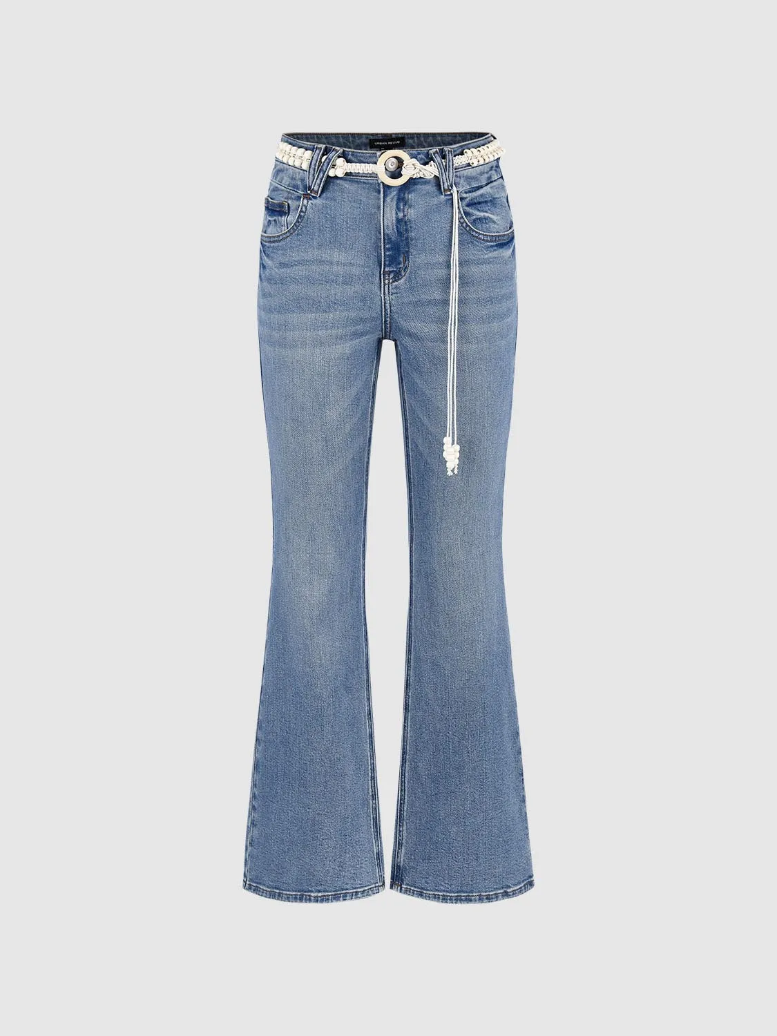 Flared Leg Denim Jeans sold by Urban Revivo