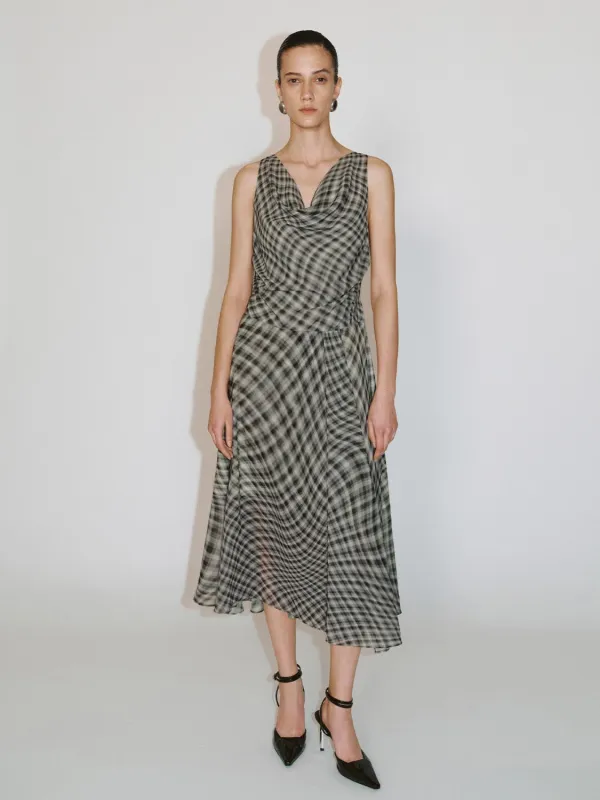 Plaid A-Line Maxi Dresses made by Urban Revivo