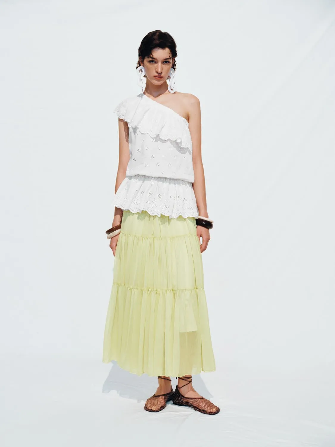 One Shoulder Ruffle Blouses sold by Urban Revivo product image thumbnail 4