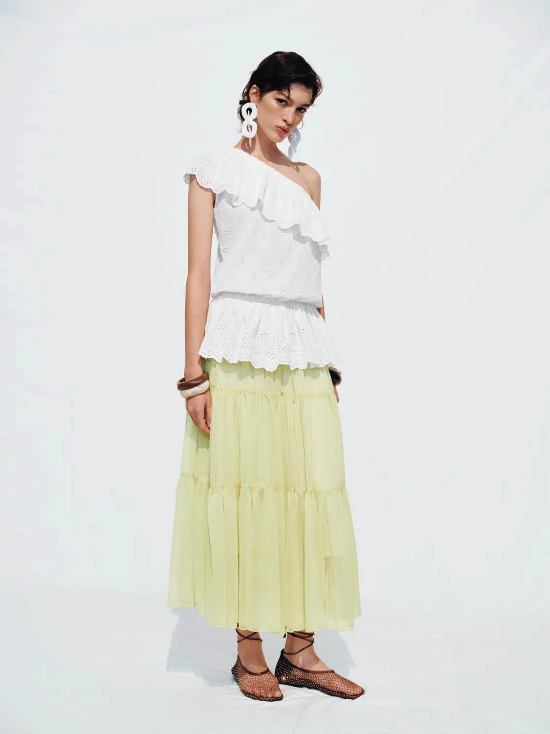 One Shoulder Ruffle Blouses sold by Urban Revivo product image thumbnail 5