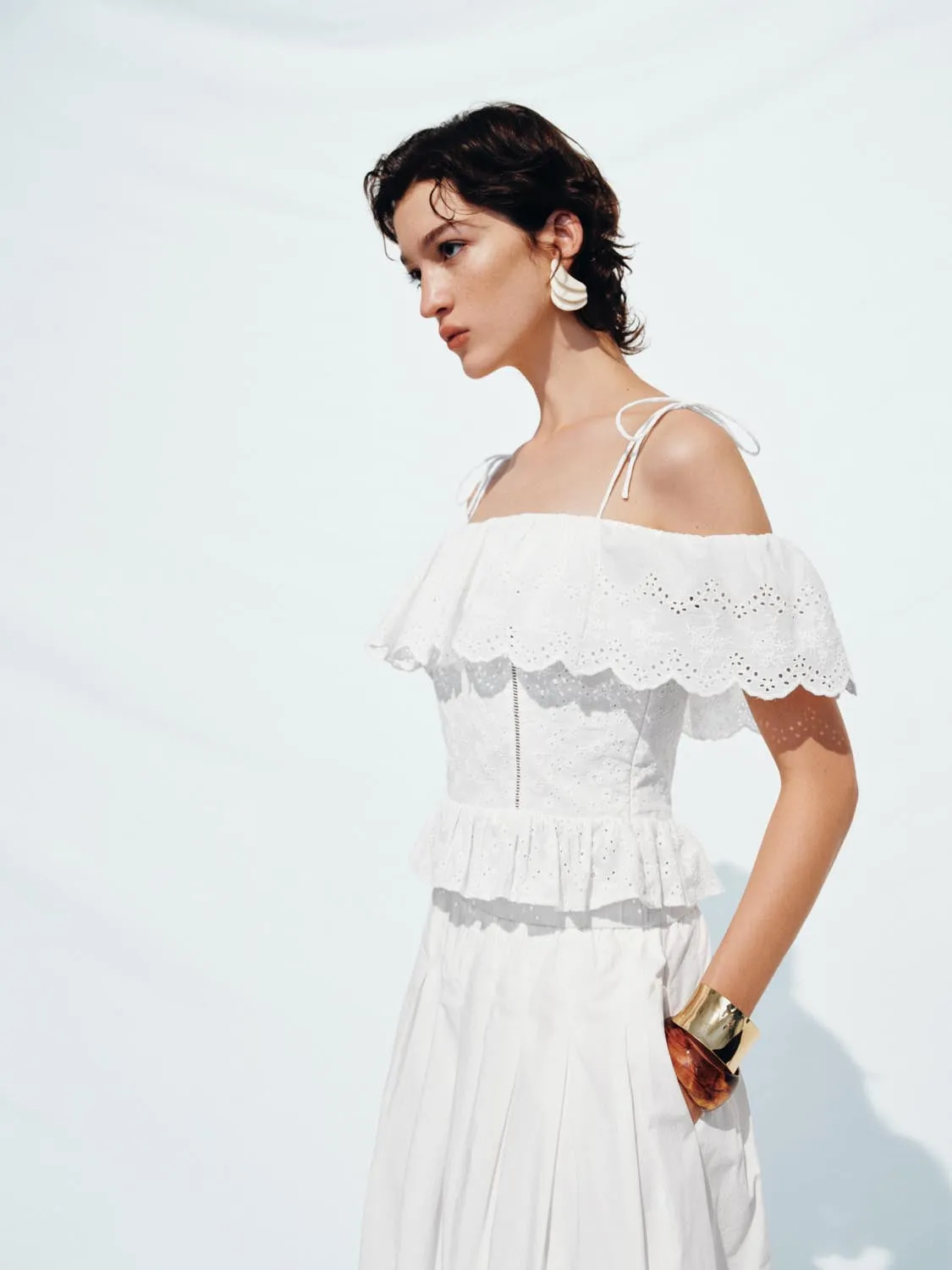 Off Shoulder Peplum Blouses sold by Urban Revivo product image thumbnail 2