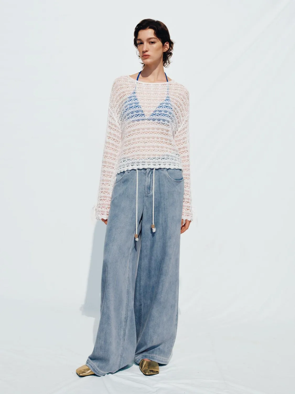 Knitted Lace T-Shirts sold by Urban Revivo product image thumbnail 4