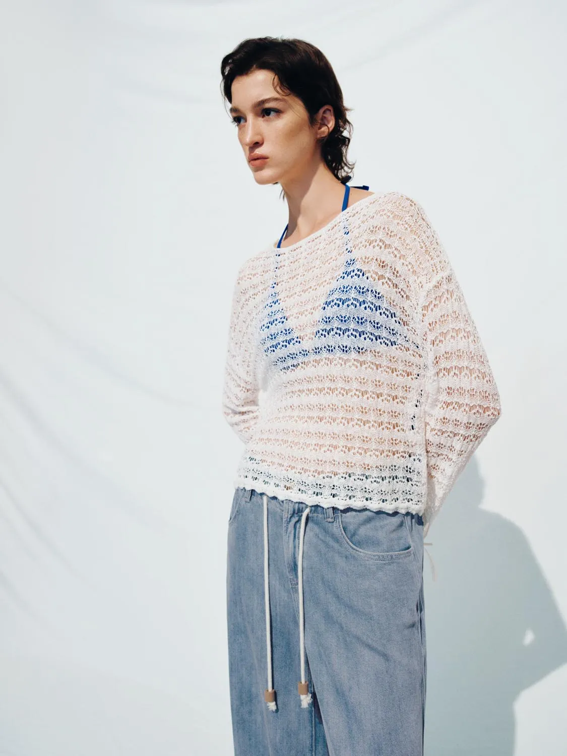 Knitted Lace T-Shirts sold by Urban Revivo product image thumbnail 2