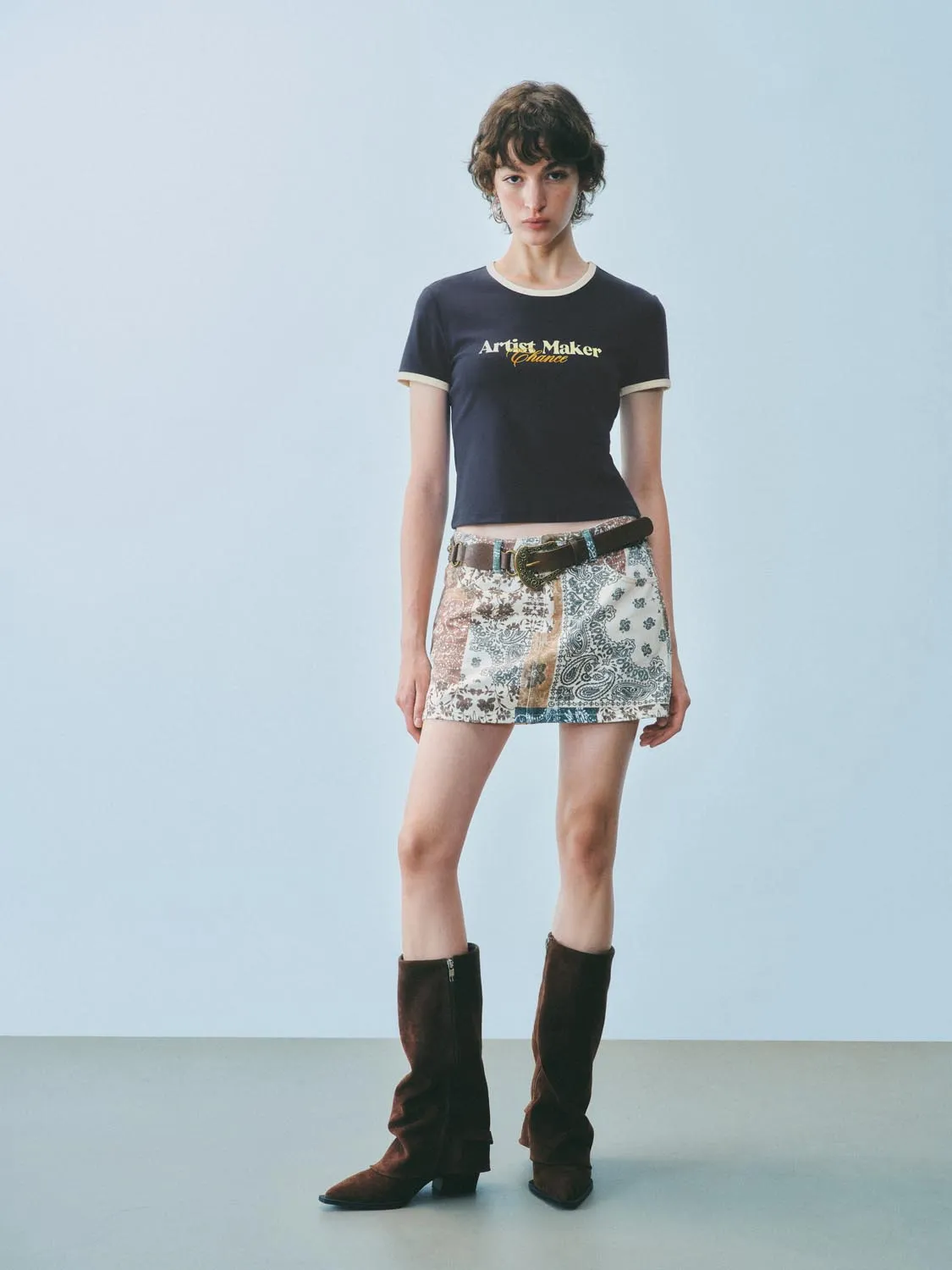 Short Sleeve Cropped T-Shirts sold by Urban Revivo product image thumbnail 4