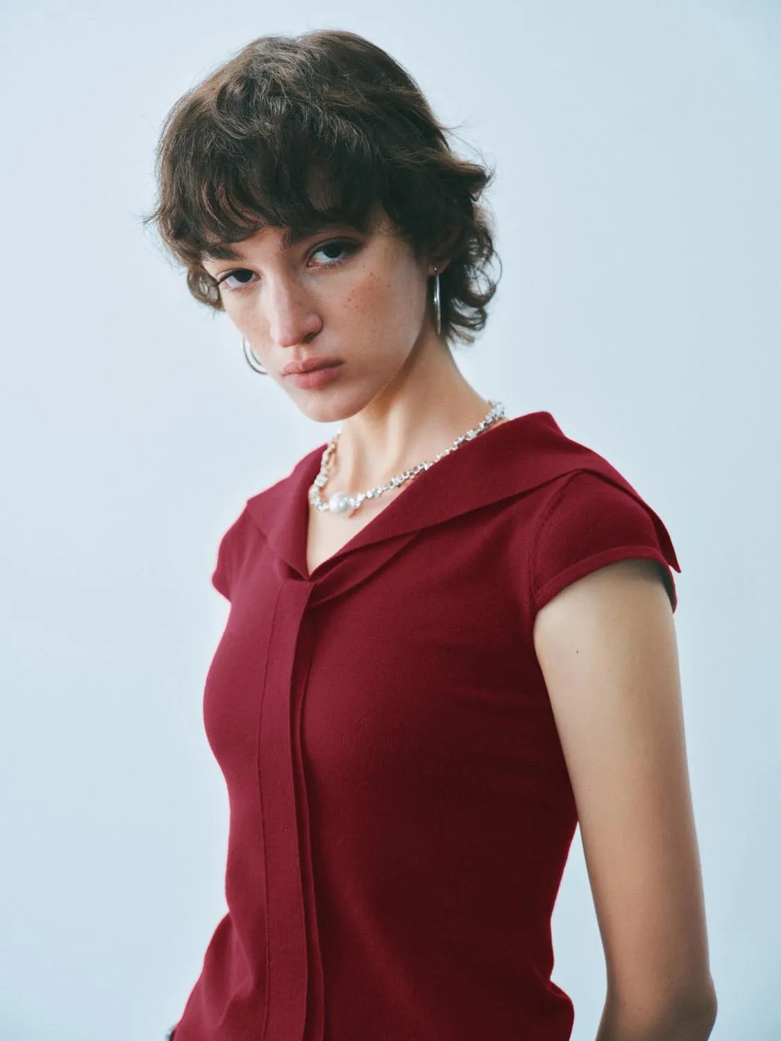 Knitted V-Neck T-Shirts sold by Urban Revivo product image thumbnail 2