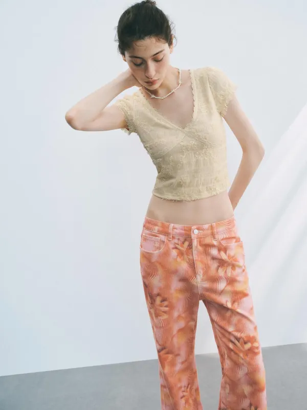 Cropped Lace Blouses sold by Urban Revivo