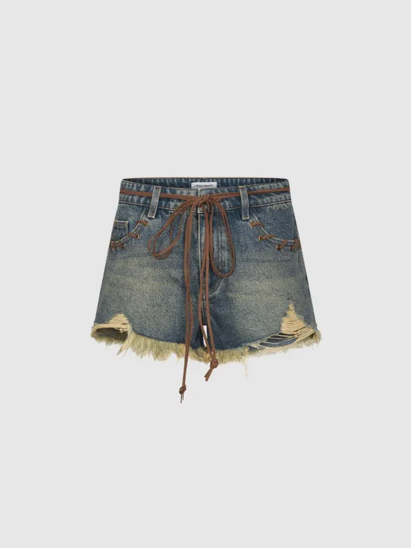 Leisure Denim Shorts sold by Urban Revivo