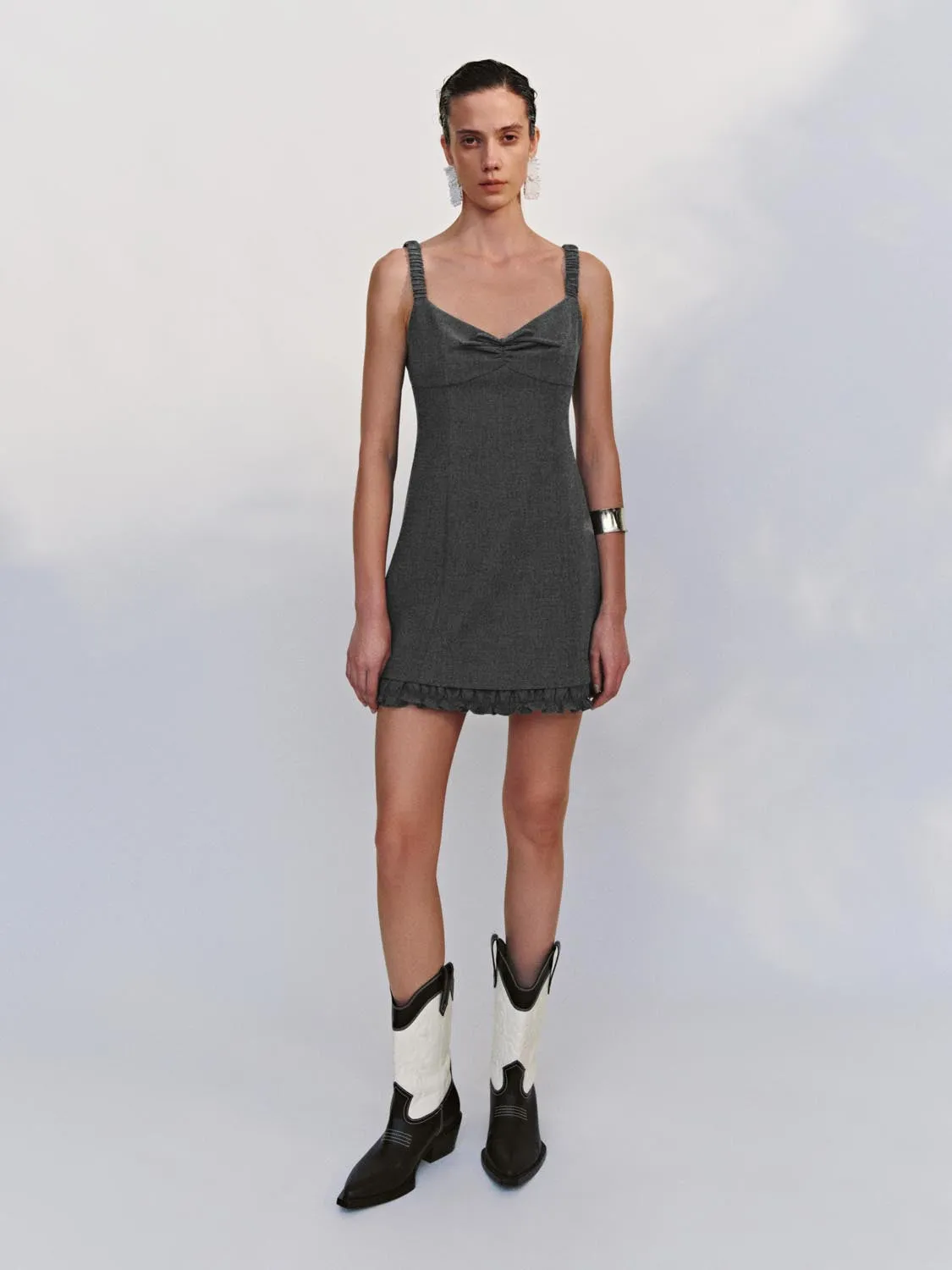 Lettuce Trim A-Line Mini Dresses sold by Urban Revivo product image thumbnail 3