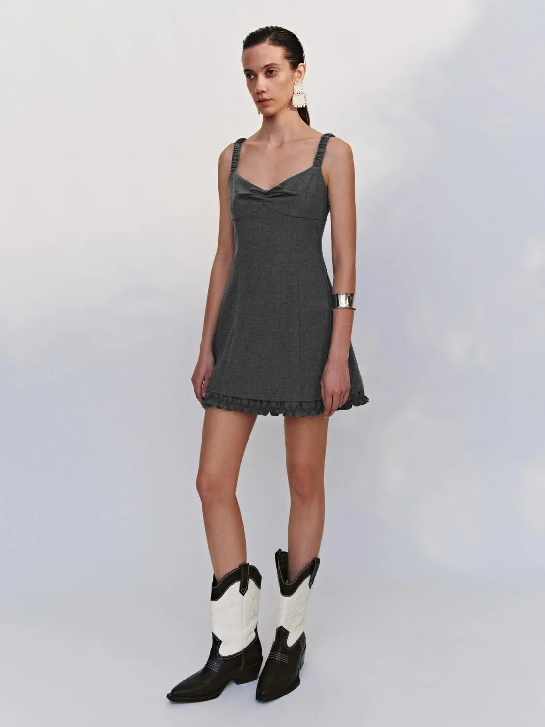 Lettuce Trim A-Line Mini Dresses sold by Urban Revivo product image thumbnail 4