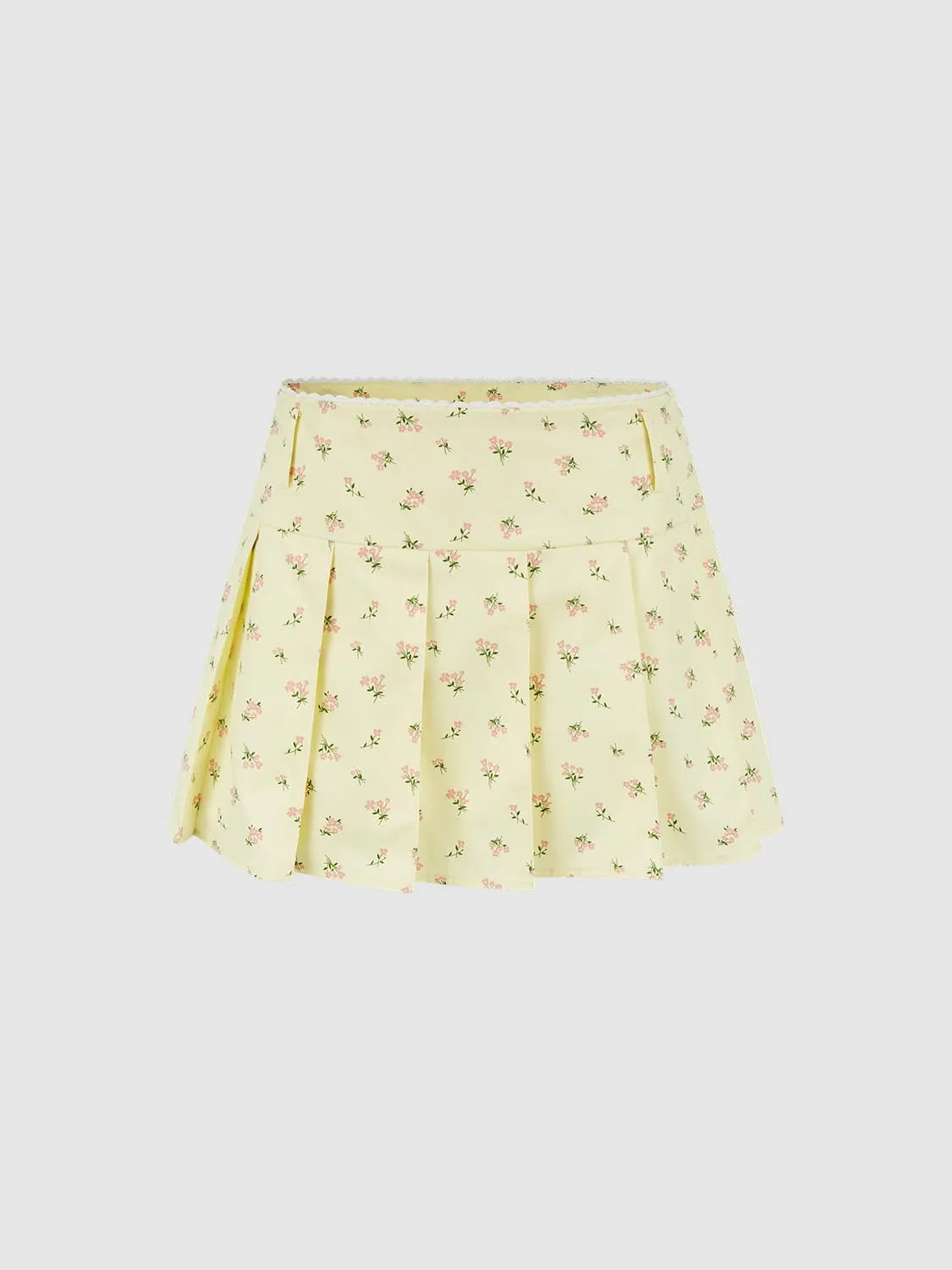 Floral Pleated Mini Skirts sold by Urban Revivo