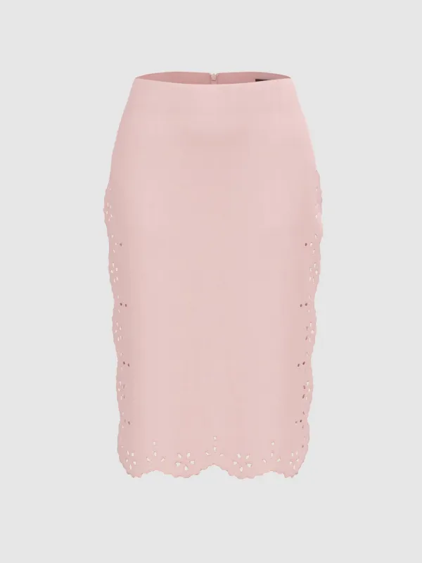Lace Trim Straight Skirts sold by Urban Revivo