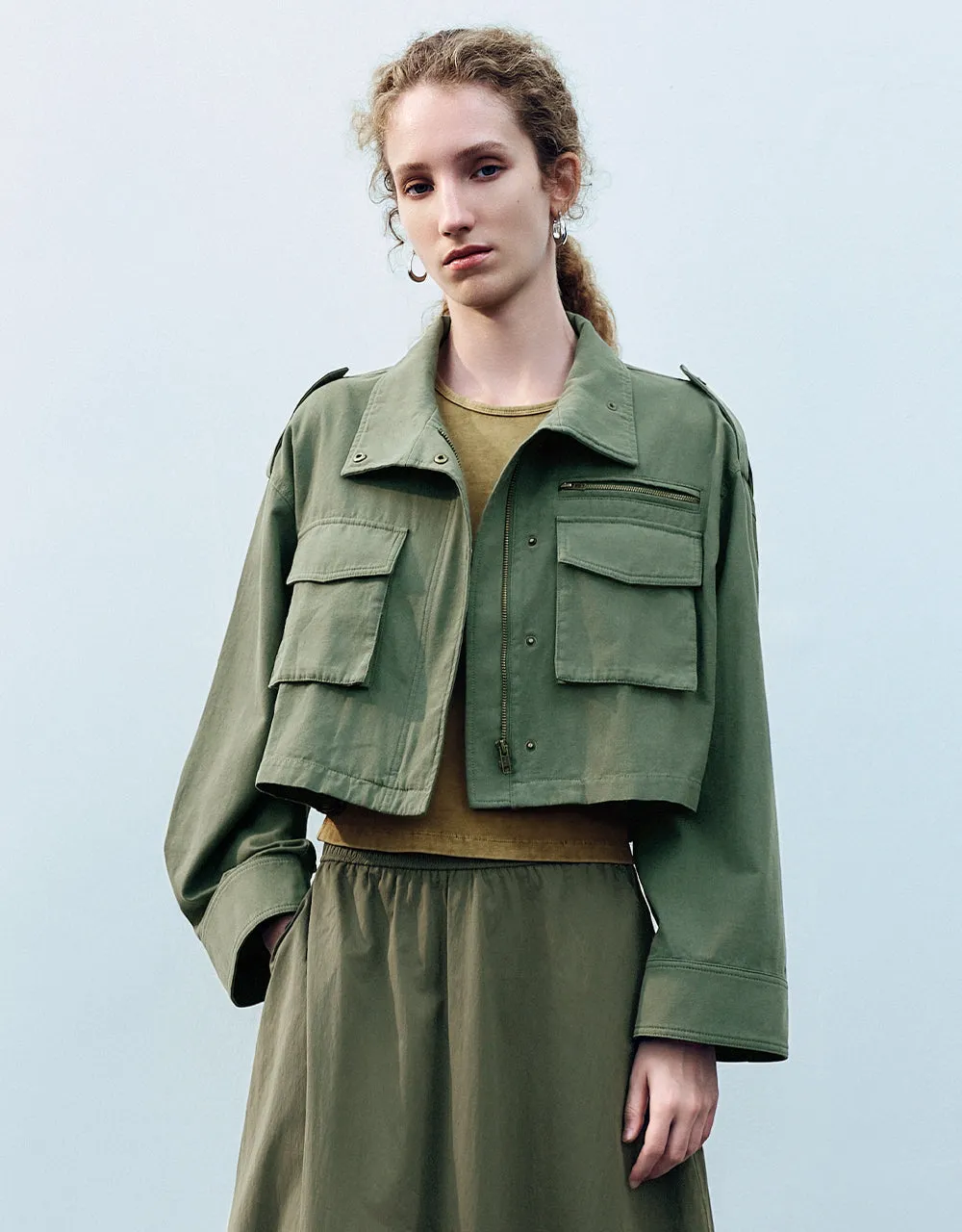 Zipper Front Straight Jacket sold by Urban Revivo