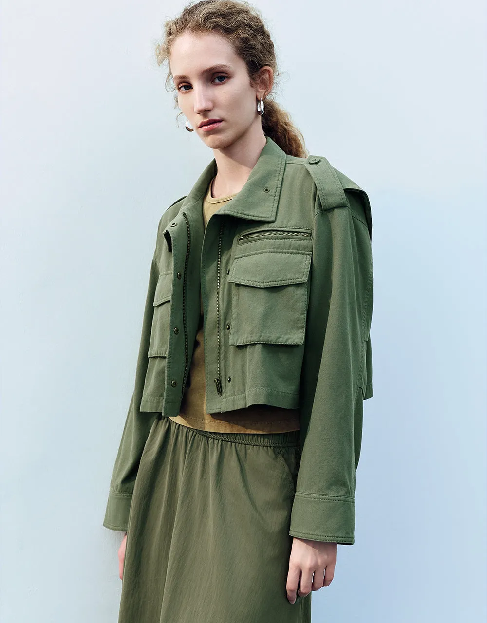 Zipper Front Straight Jacket sold by Urban Revivo product image thumbnail 3