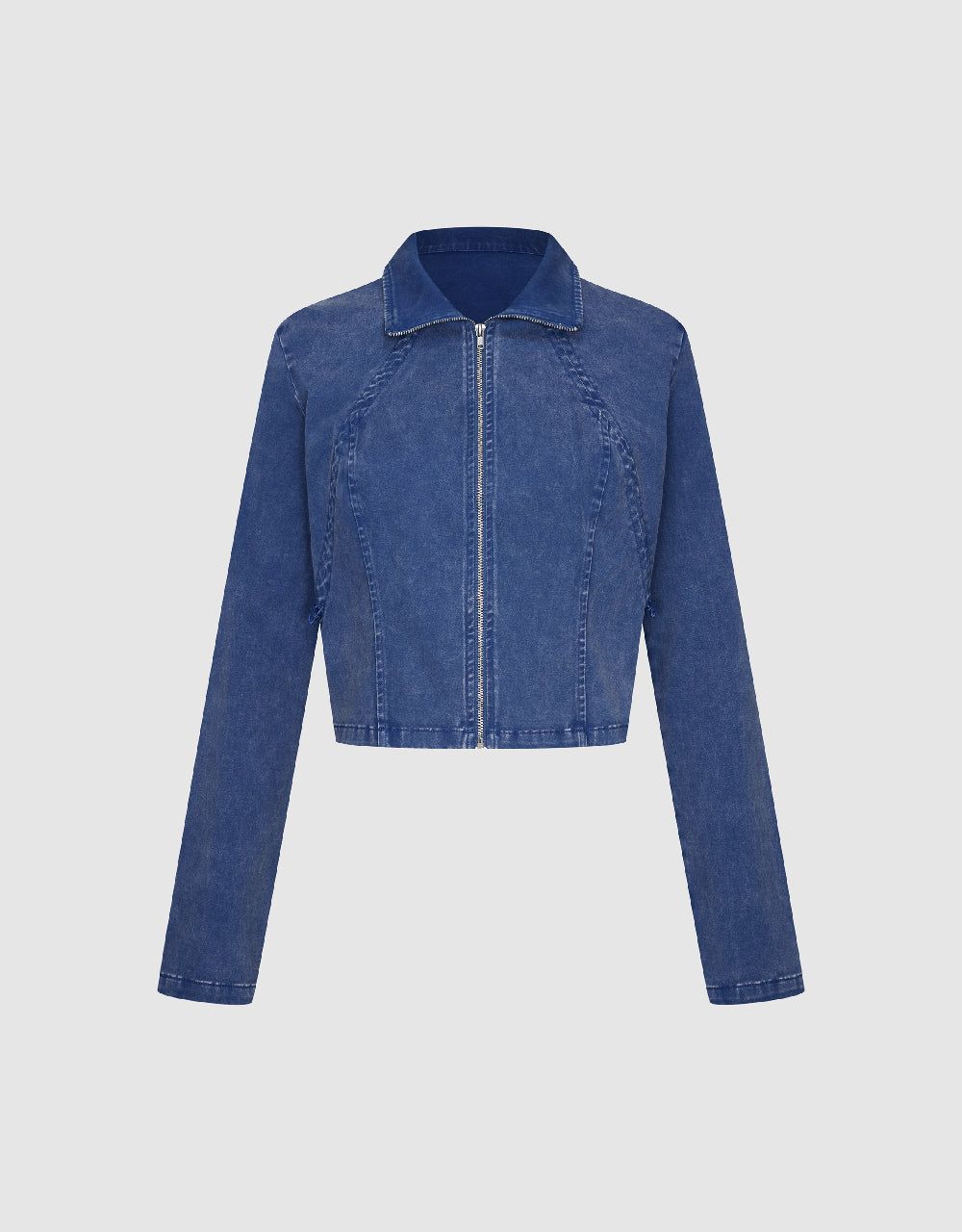 Zipper Front Skinny Shirt sold by Urban Revivo product image thumbnail 2