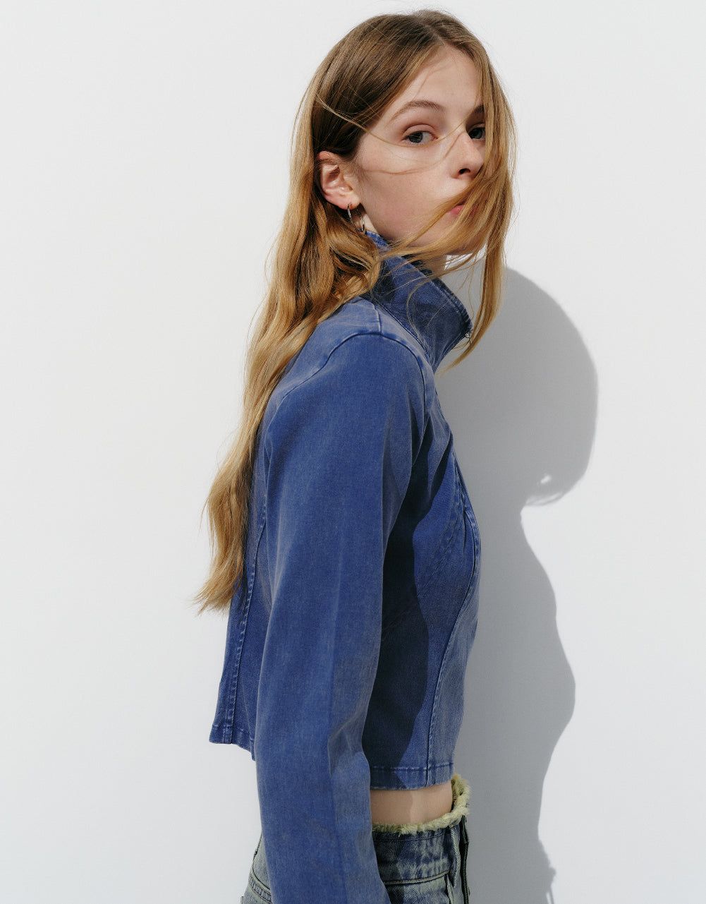 Zipper Front Skinny Shirt sold by Urban Revivo product image thumbnail 3