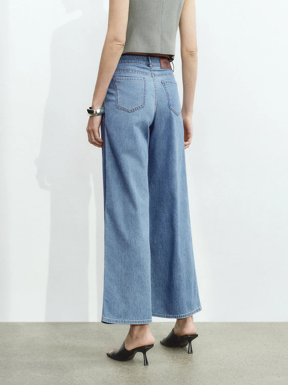 Wide-Leg Denim Jeans sold by Urban Revivo product image thumbnail 3