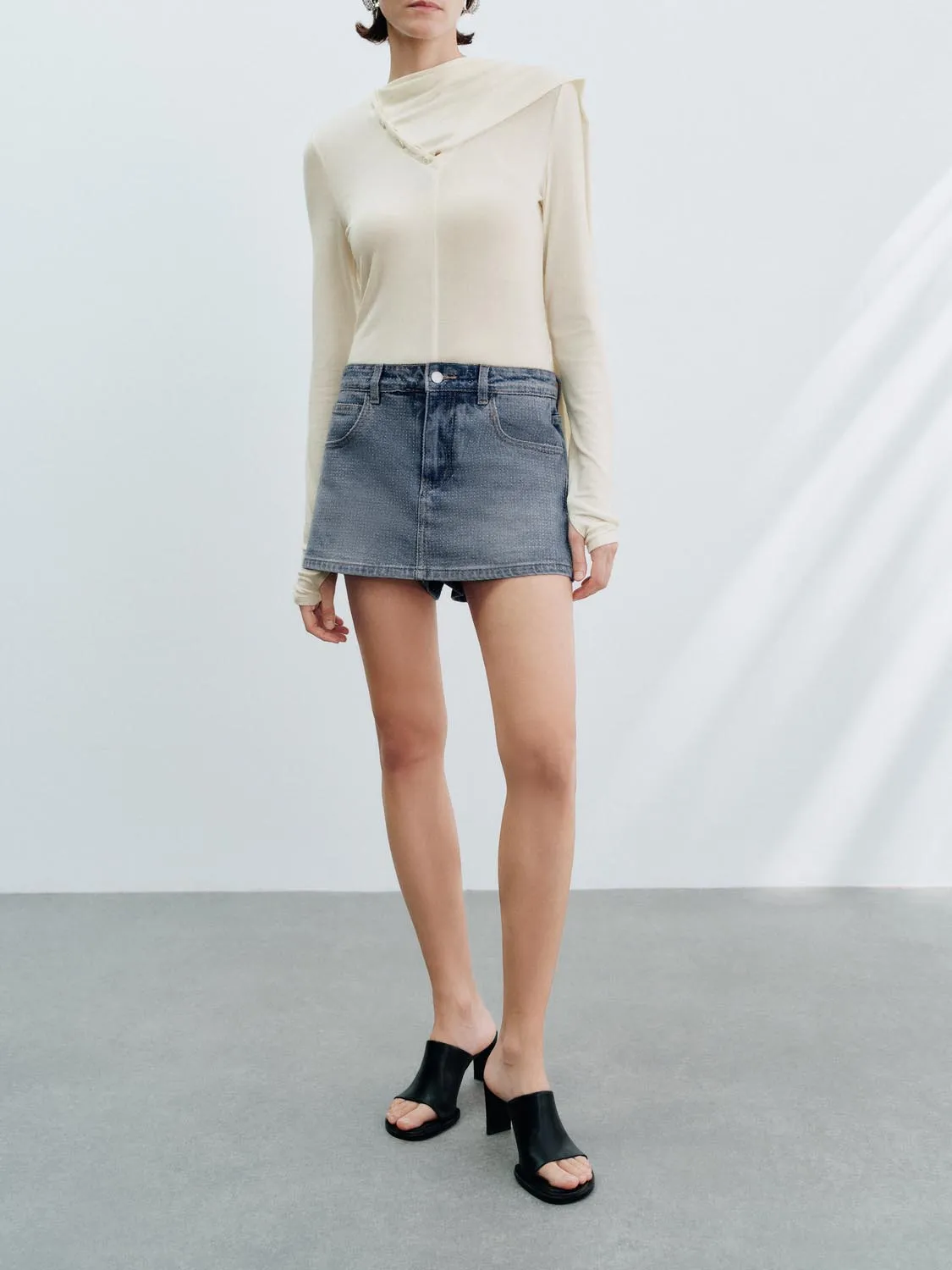 Vogue Denim Shorts sold by Urban Revivo product image thumbnail 2