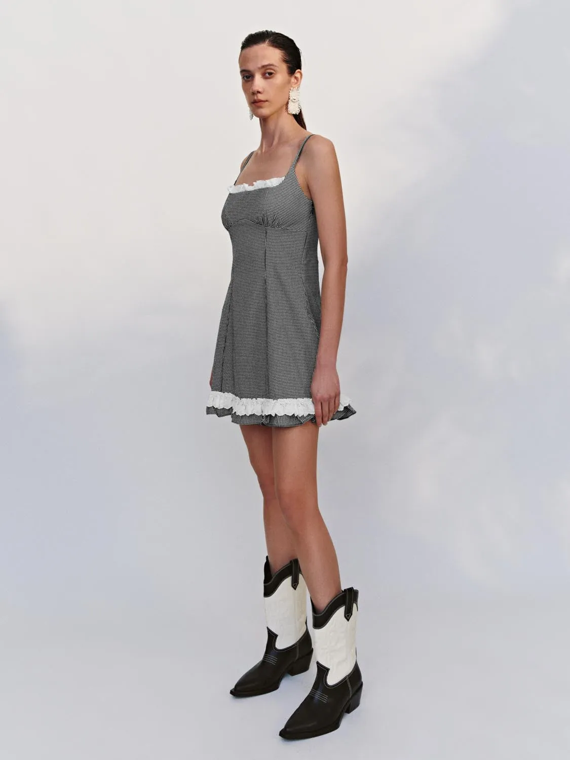 Striped Ruffle Hem Cami Dresses sold by Urban Revivo product image thumbnail 5
