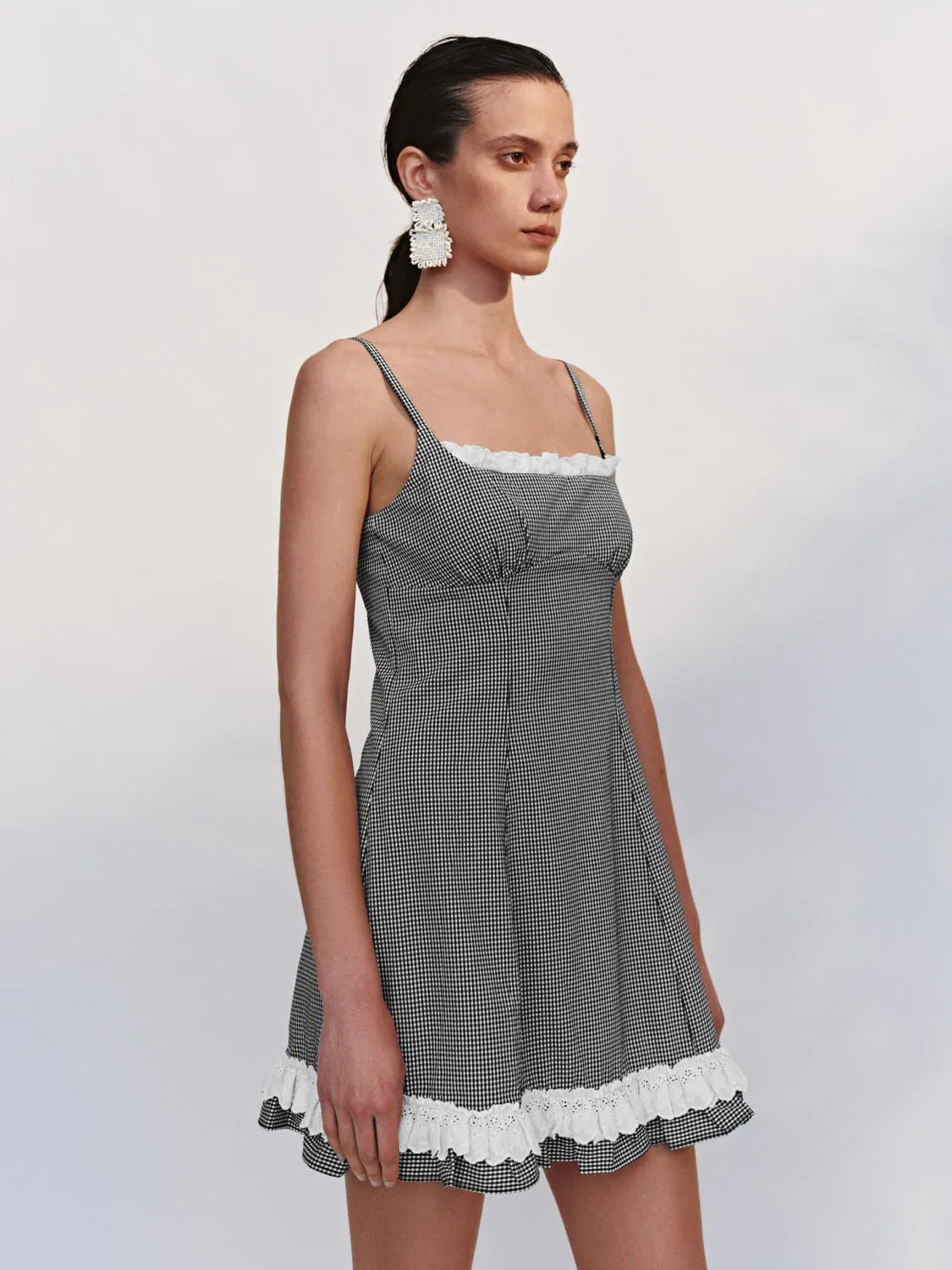 Striped Ruffle Hem Cami Dresses sold by Urban Revivo product image thumbnail 2