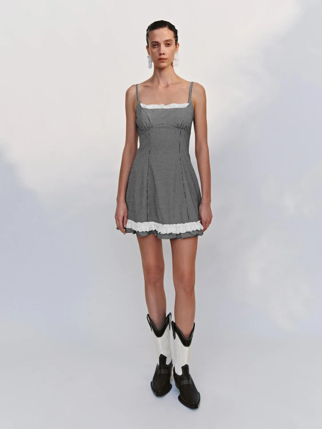 Striped Ruffle Hem Cami Dresses sold by Urban Revivo product image thumbnail 4