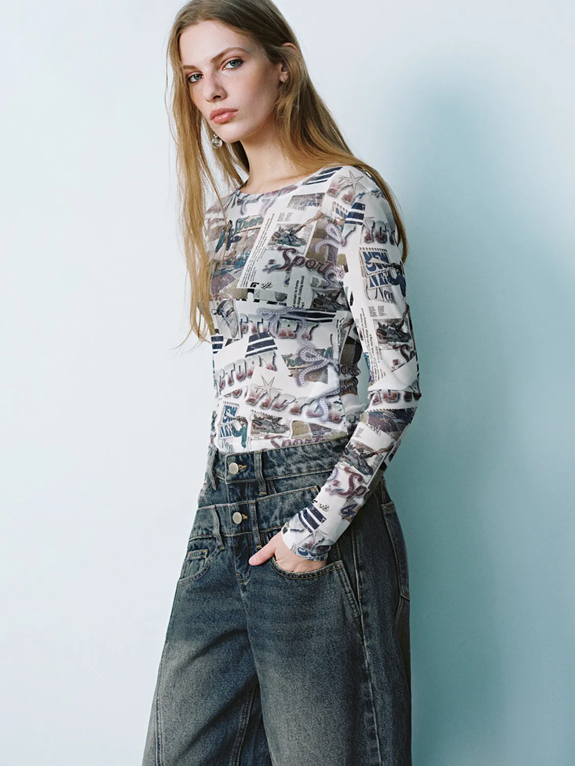 Skinny Mesh T-Shirts sold by Urban Revivo product image thumbnail 3