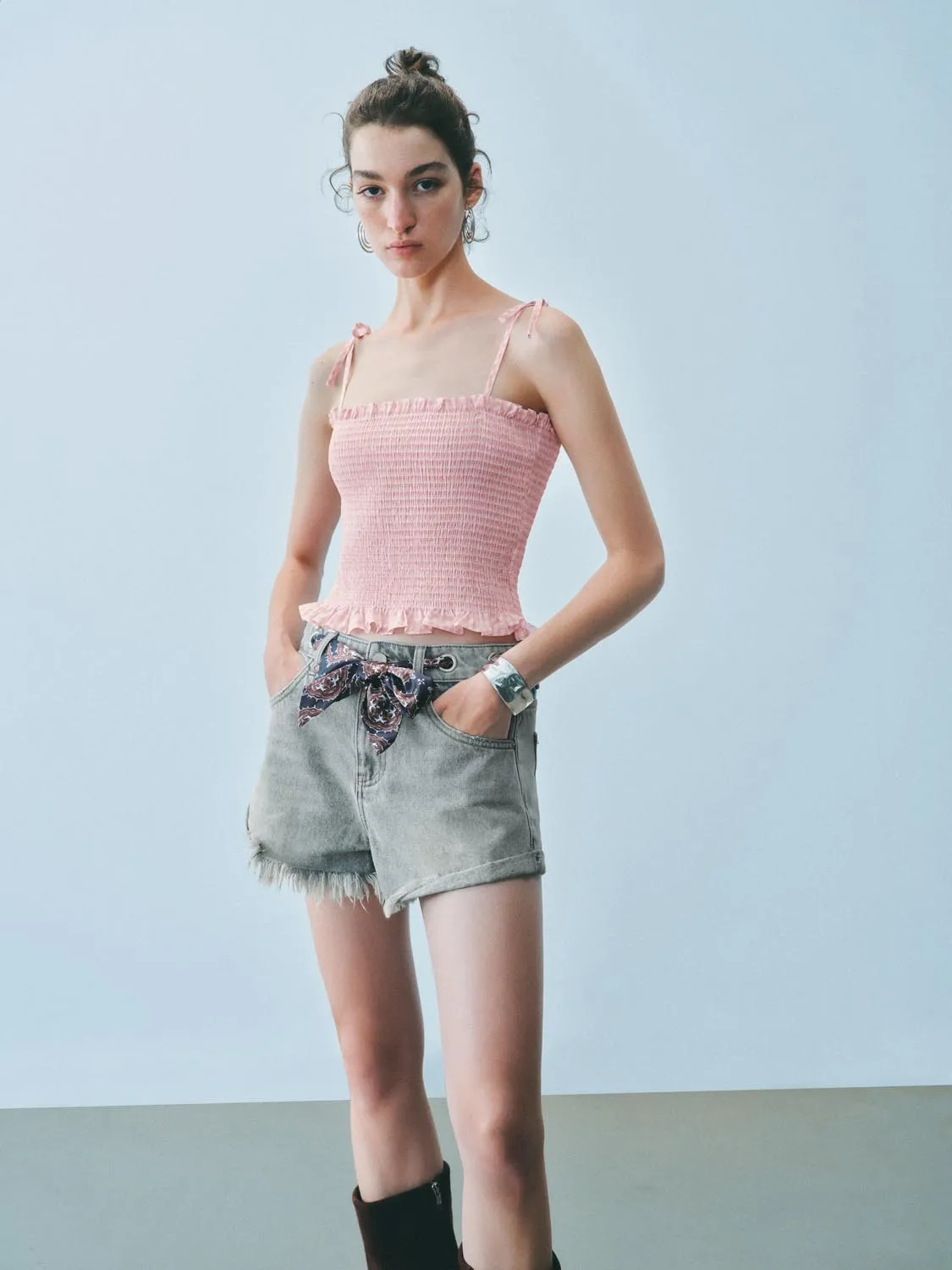 Shirred Strap Tops sold by Urban Revivo product image thumbnail 2